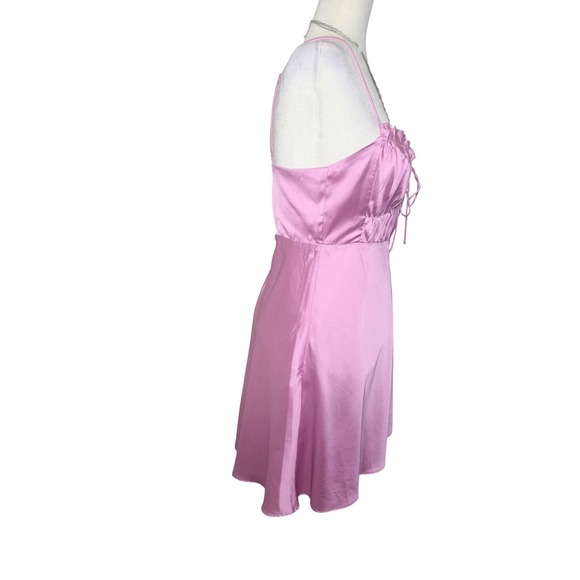 ASTR The Label Satin Mini Dress Women Sz M Orchid Pink Fairycore, Coquette - Picture 4 of 9